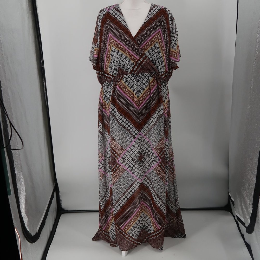 INC International Concepts Women's Short Sleeve Maxi Dress Size 2X NWT